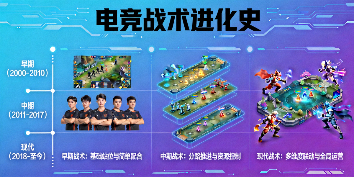 电竞战术进化史专题，从早期战术到现代复杂体系